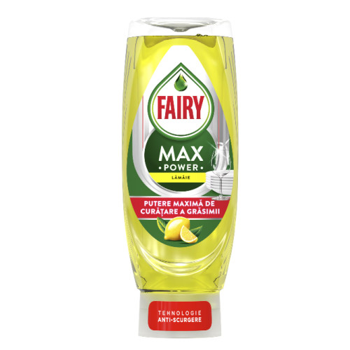 Засіб для миття посуду Fairy Max Power Lemon, 545 мл